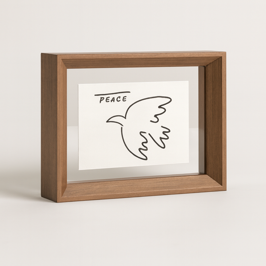 Solid Wood Floating Frame for Light-Filled Displays