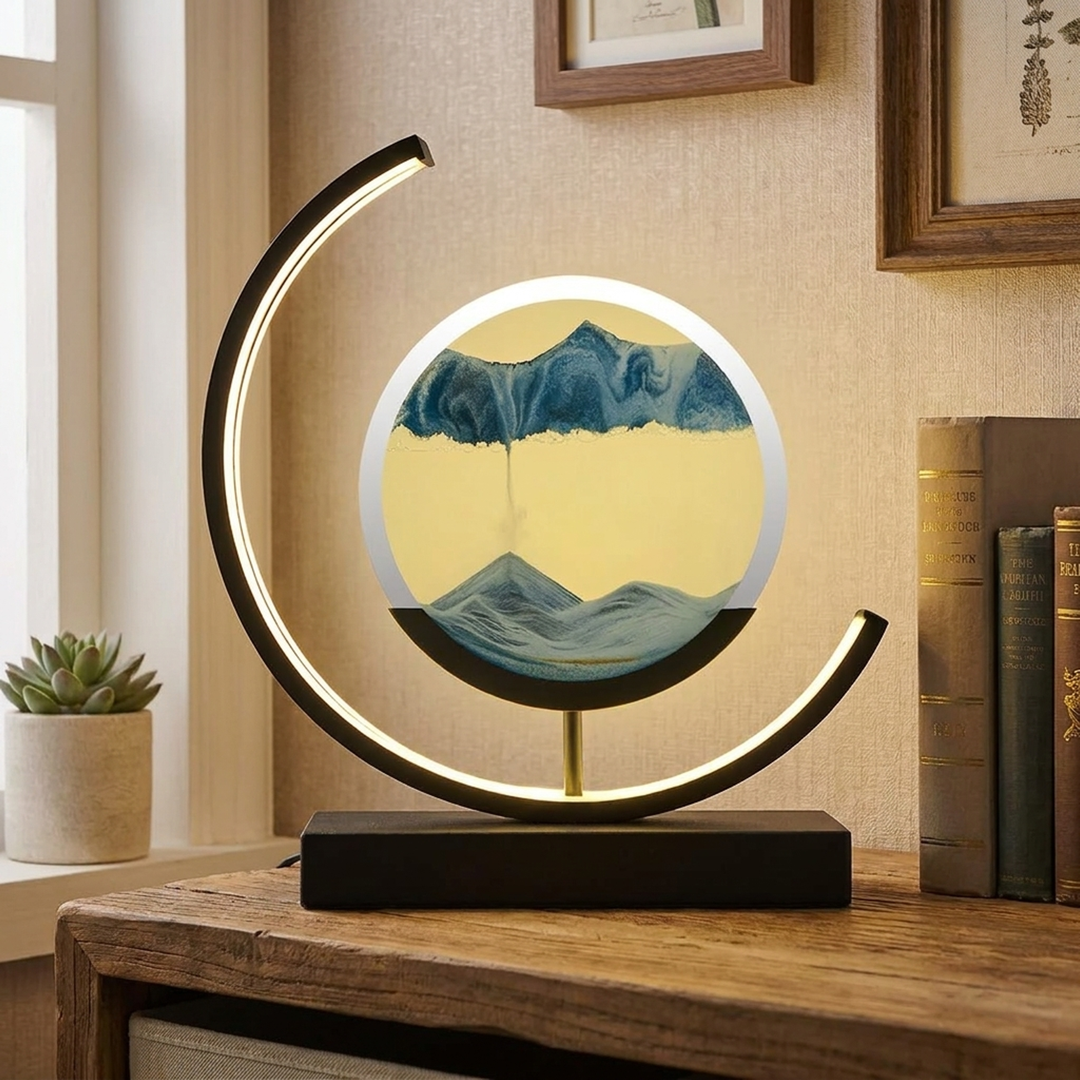 Flowing Sand Lamp – Calming Light in Motion