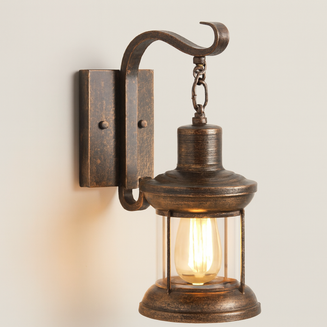Vintage Cage Wall Light for a Warm Glow