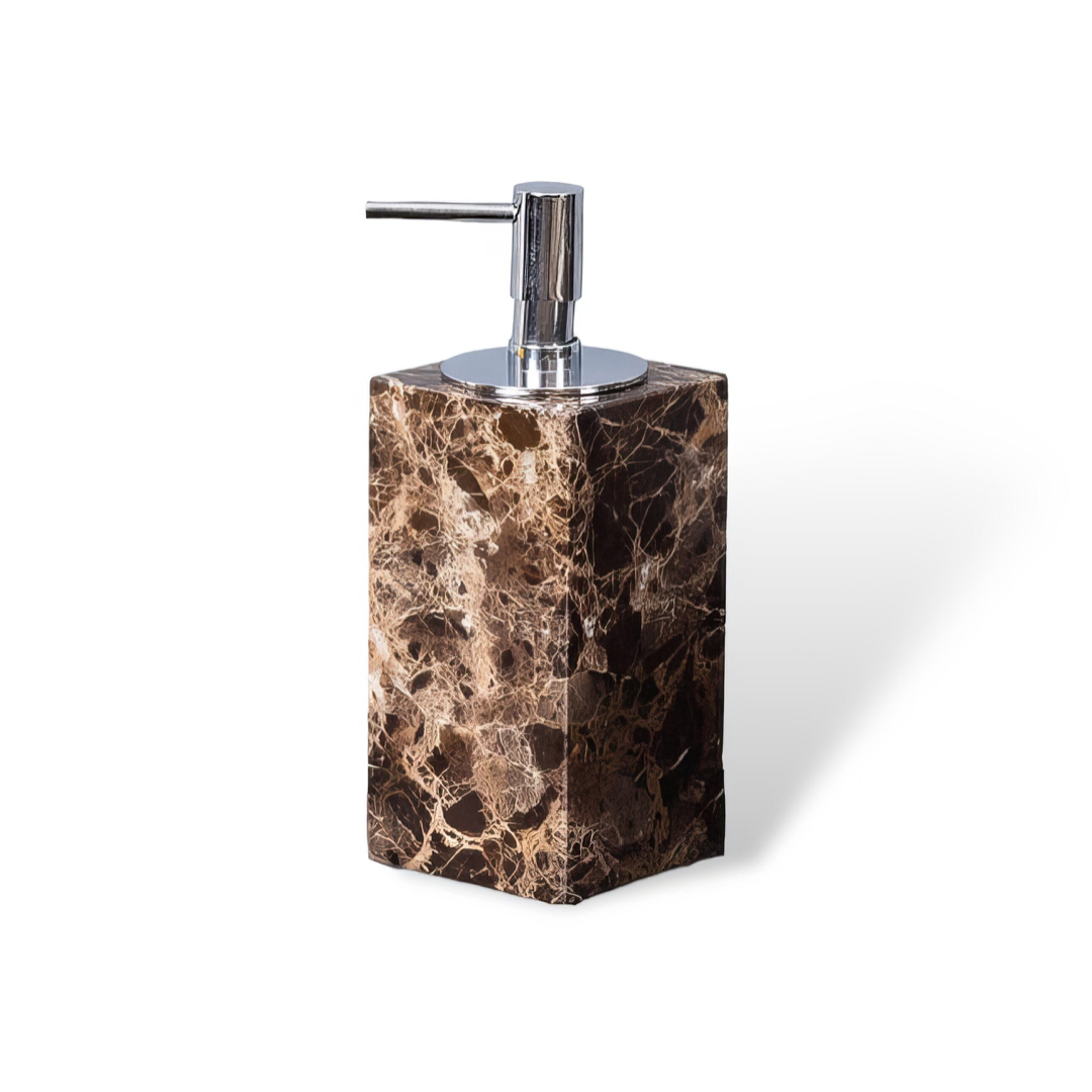 Dark Marble Vanity Set for Clutter-Free Countertops