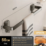 Folding Towel Bar for Damage-Free Organization