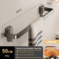 Folding Towel Bar for Damage-Free Organization