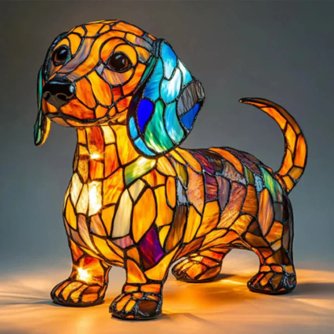 Mosaic Animal Lamp for a Cozy Glow
