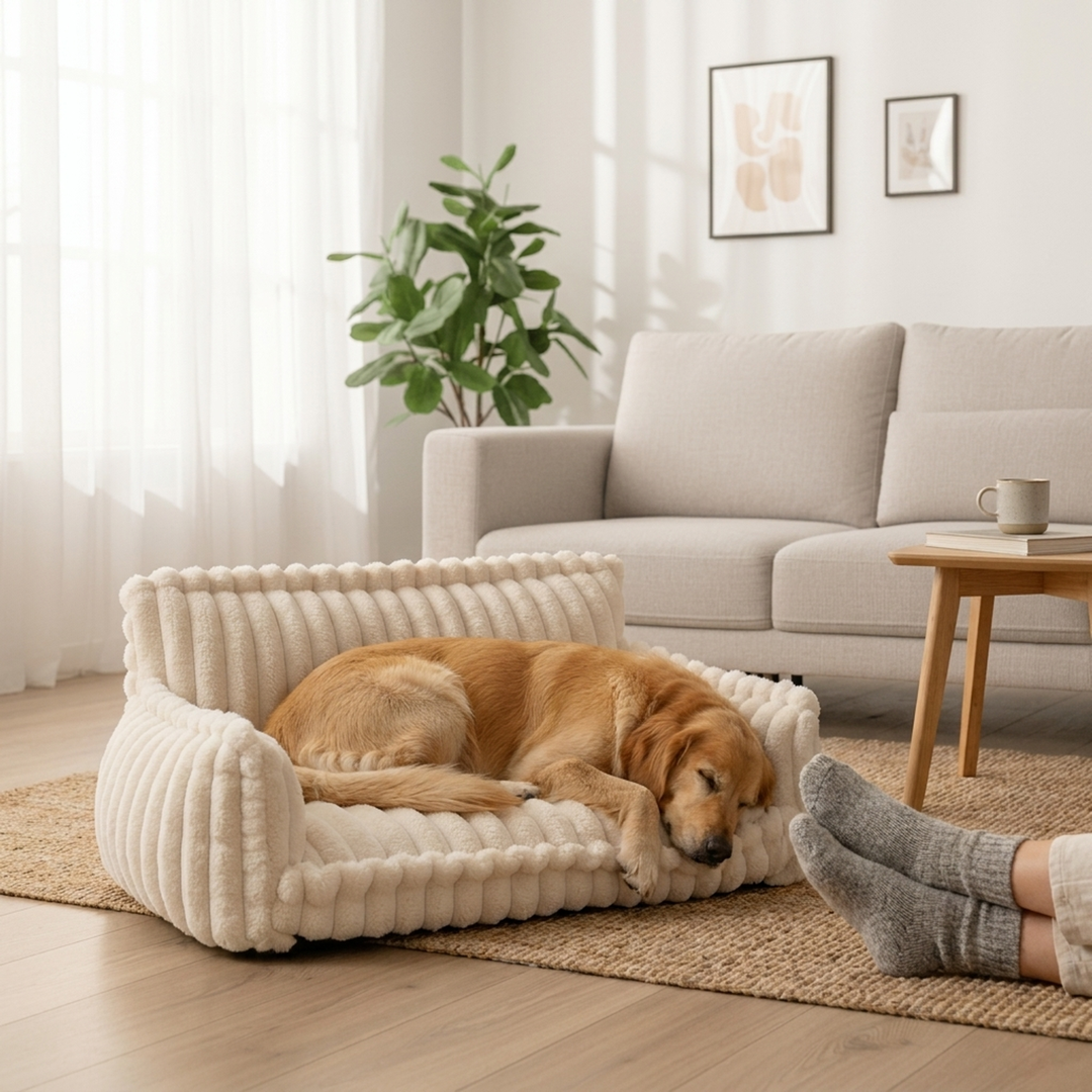 Cozy Dog Sofa Bed with Washable Cover