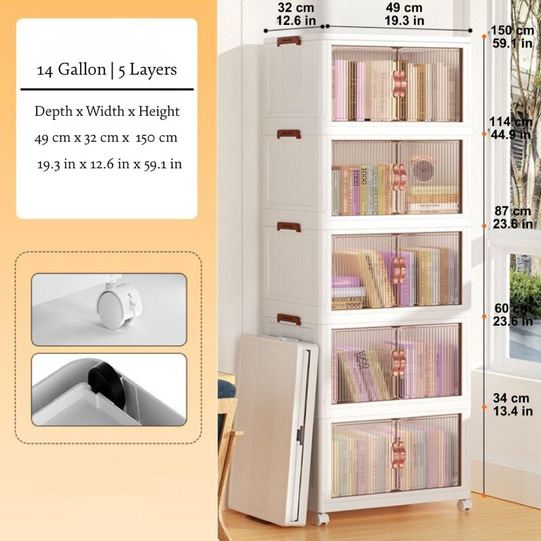 Clear-Front Storage Bins for Easy Access