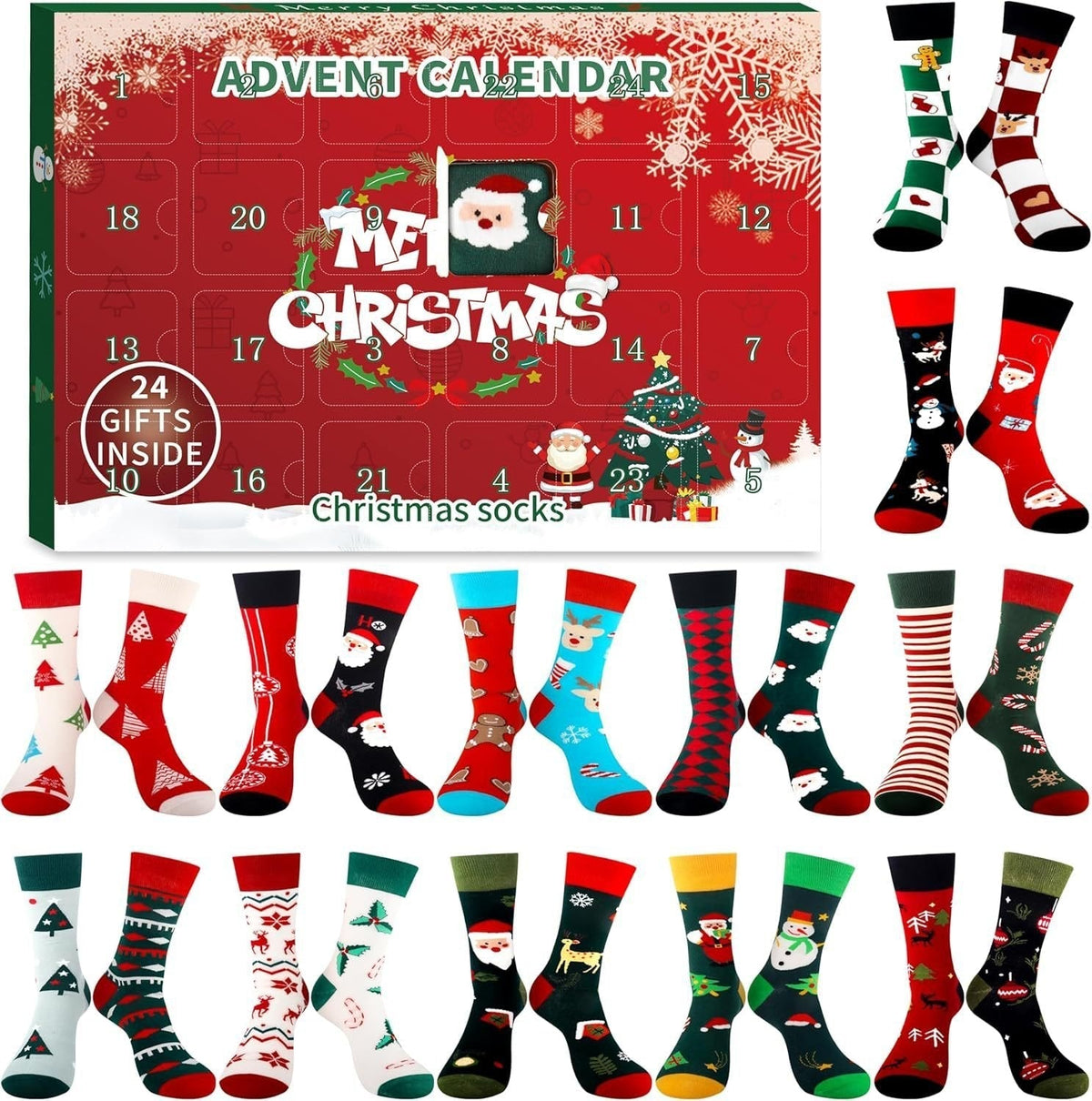 Christmas Stockings Advent Calendar For Festive Days