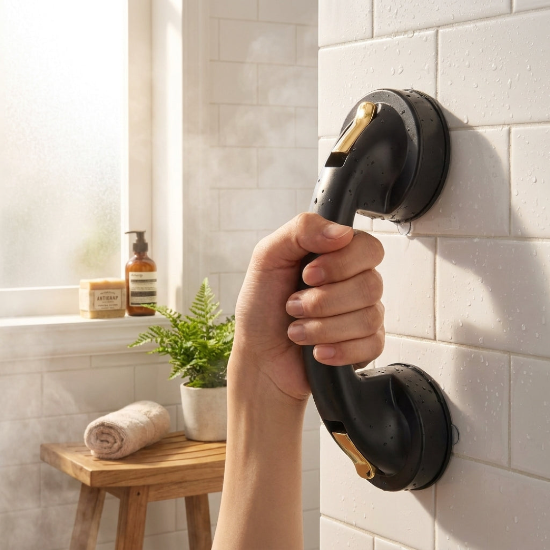 Suction Shower Grab Bar for Safer Bathing
