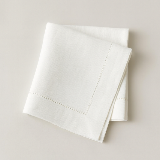 Hemstitched Cloth Napkin Set for Elegant Dining
