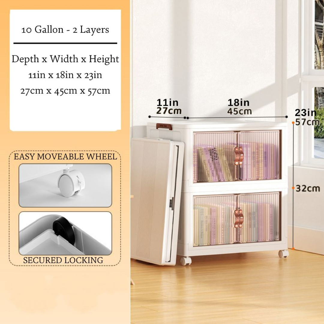 Clear-Front Storage Bins for Easy Access