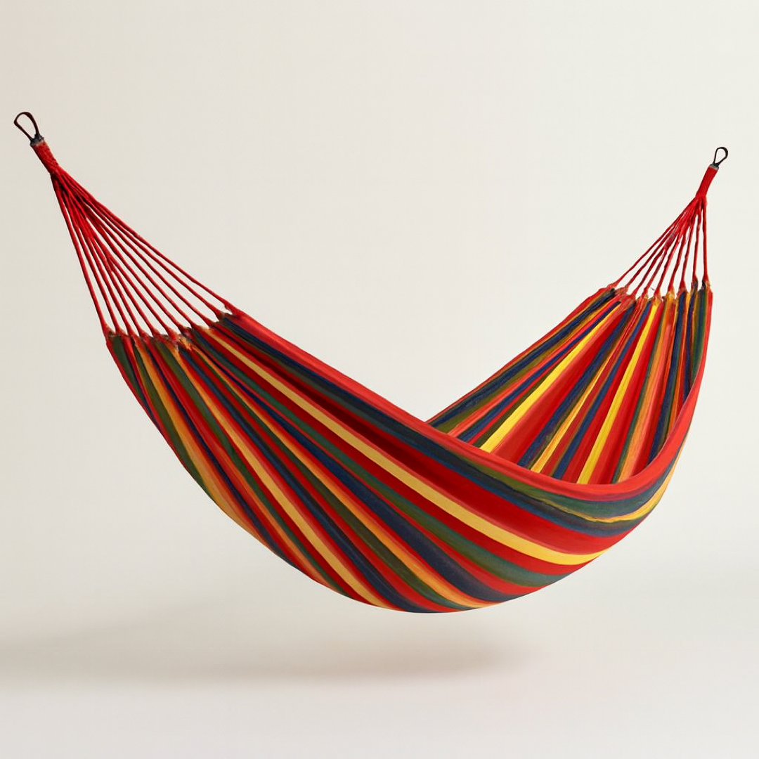 Portable Canvas Hammock for Stable Relaxation
