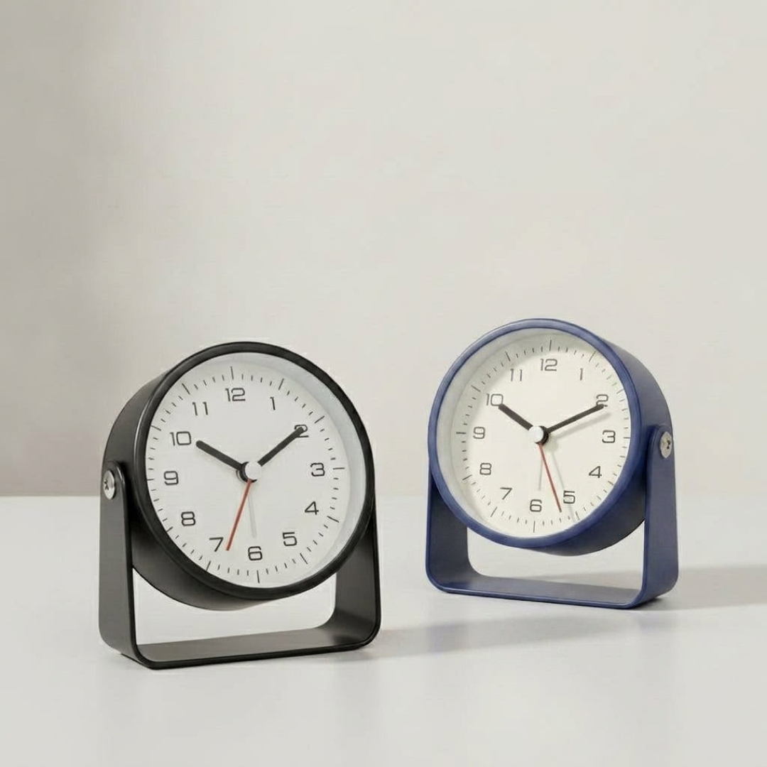 Compact Metal Alarm Clock for Quiet Focus