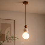 Travertine Globe Pendant for Warm Ambience