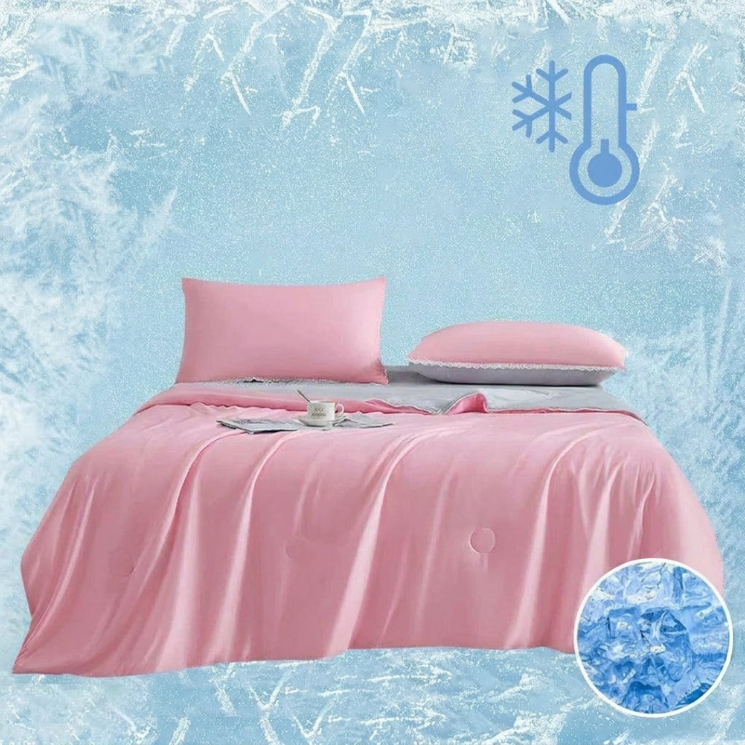 Dual-Sided Cooling Quilt for Restful Sleep