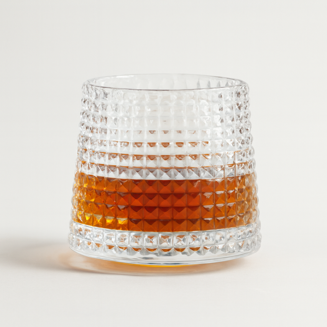 Spinning Whiskey Glasses for Engaging Pours