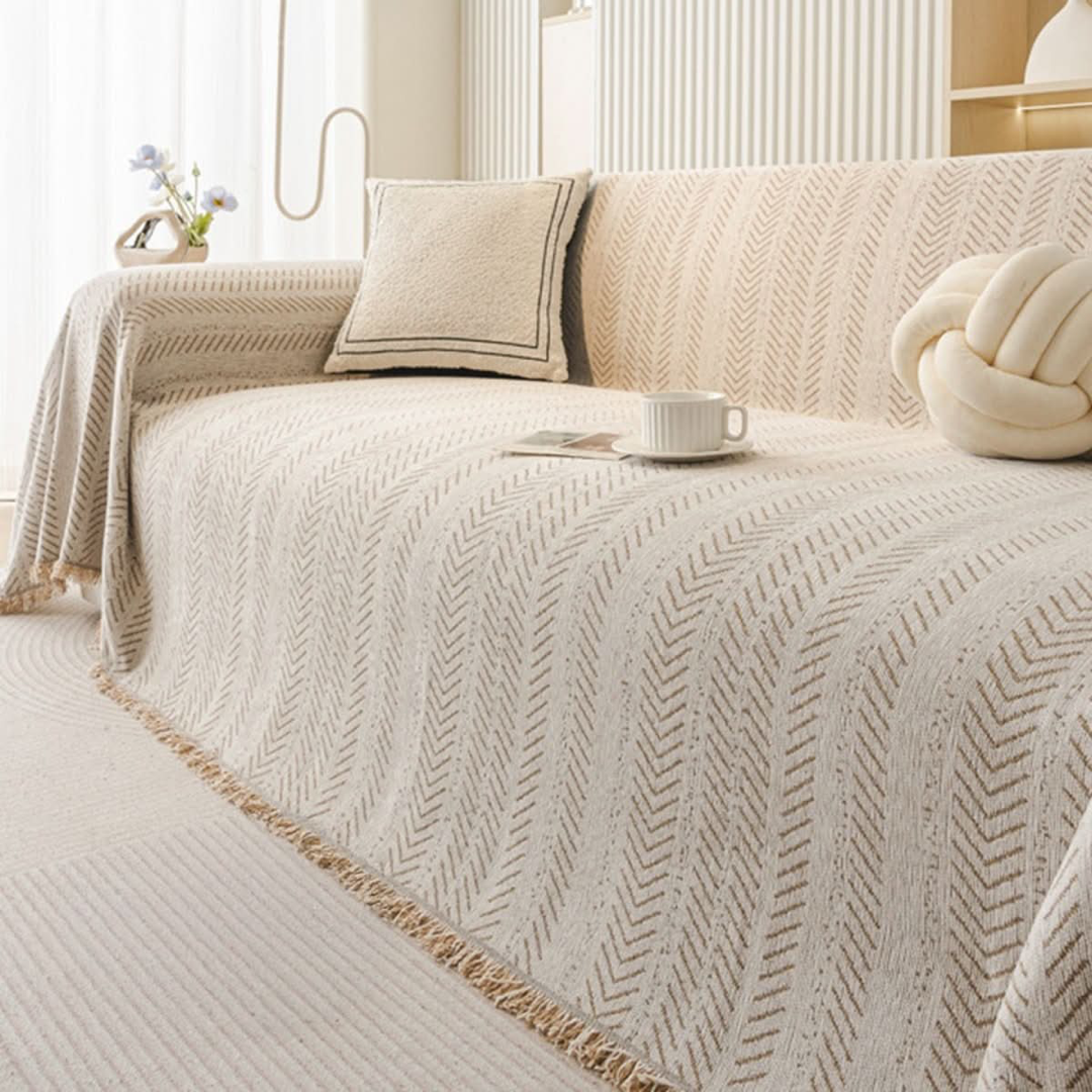 Chenille Sofa Cover for Pet-Proof Comfort