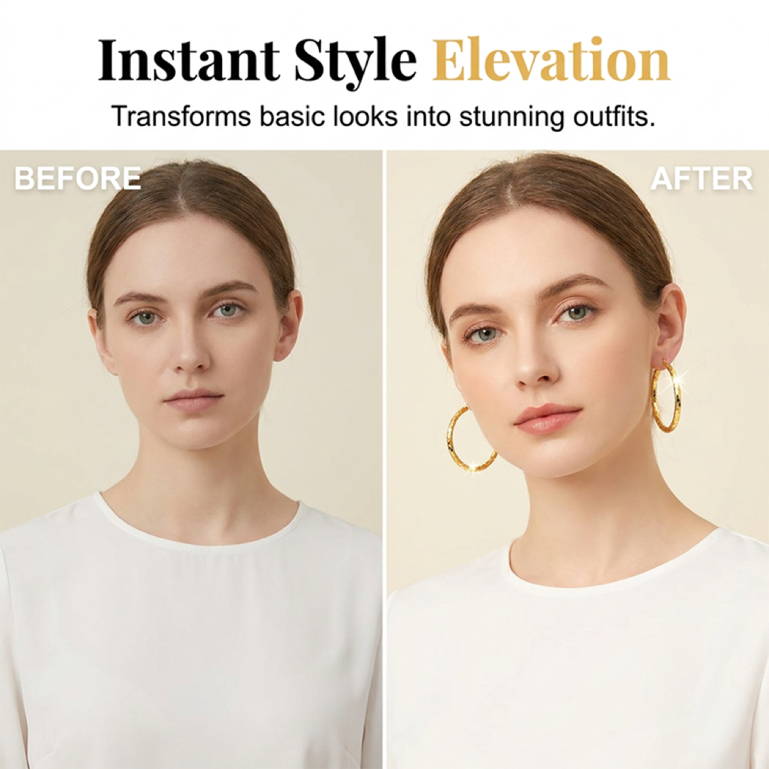 Textured Hoop Earrings With Effortless Sparkle