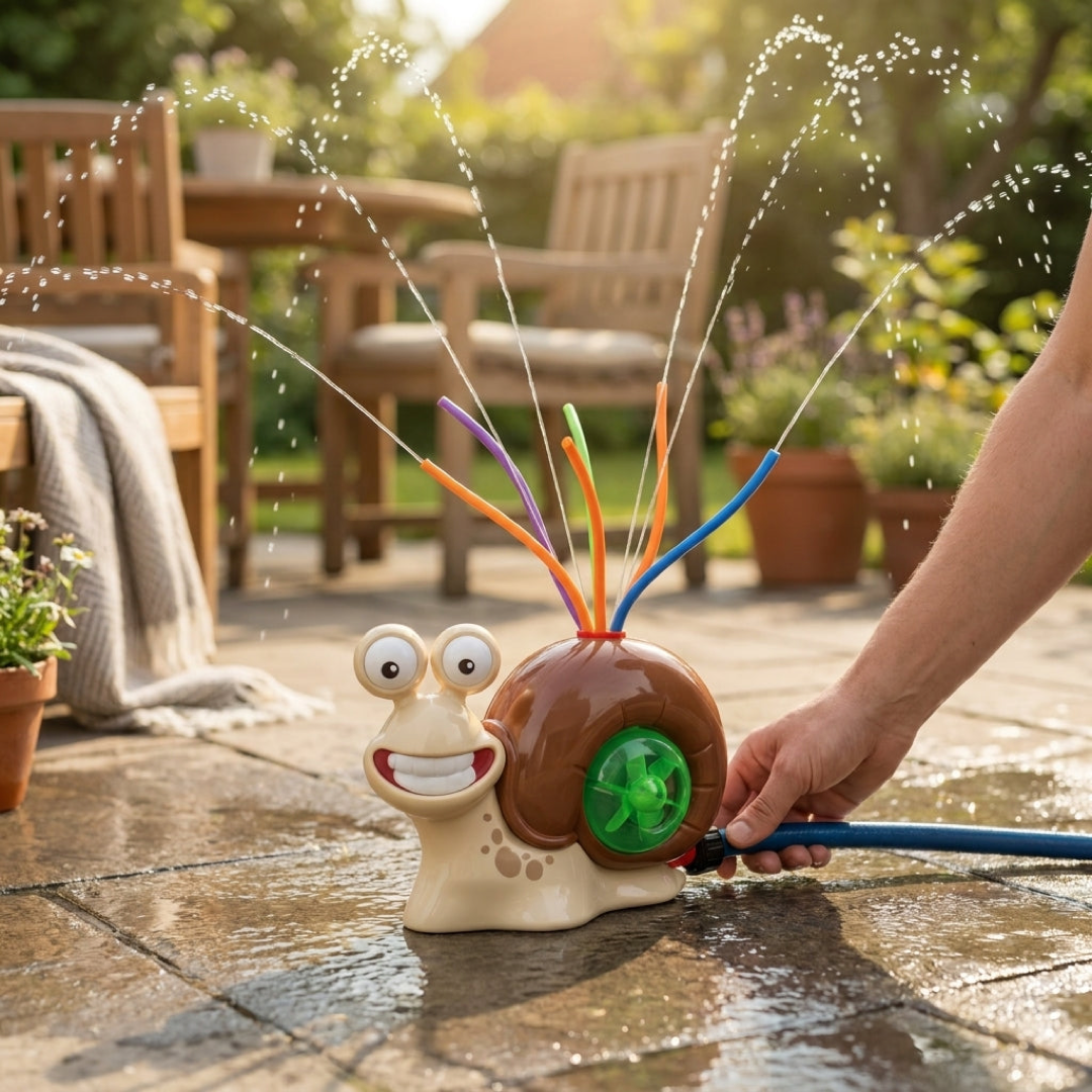 Spinning Snail Sprinkler for Backyard Fun