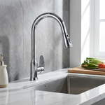 Statement Kitchen Faucet – Flexible Pull-Out Reach
