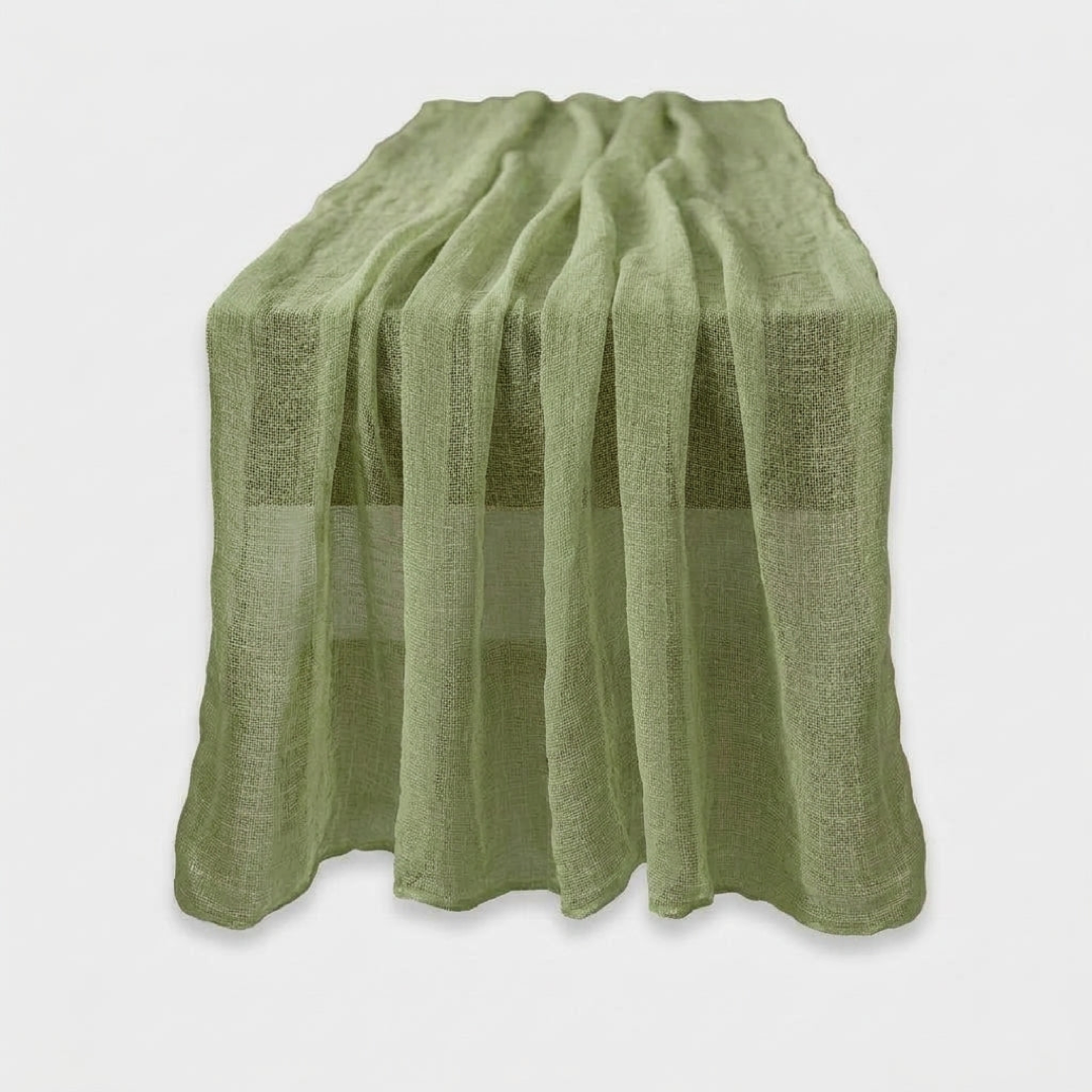 Cotton Gauze Table Runner for Effortless Elegance