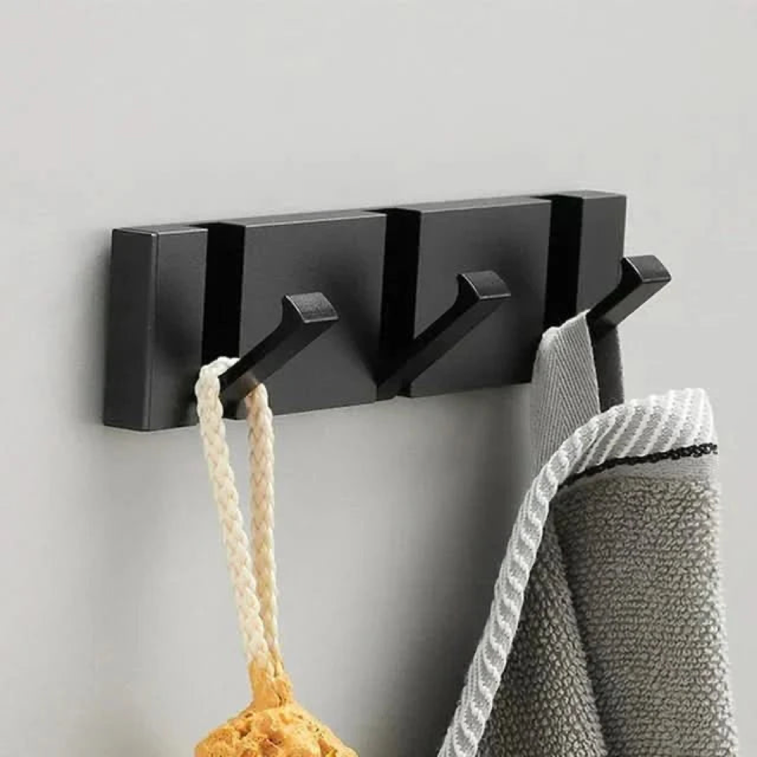 Flip-Down Wall Hook for Clutter-Free Storage