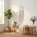 Lotus Macrame Tapestry for Cozy Bohemian Style