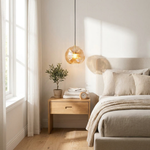 Amber Glass Globe Pendant Light for a Warm Glow