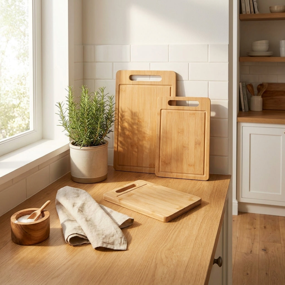 Reversible Bamboo Cutting Board for Hygienic Prep
