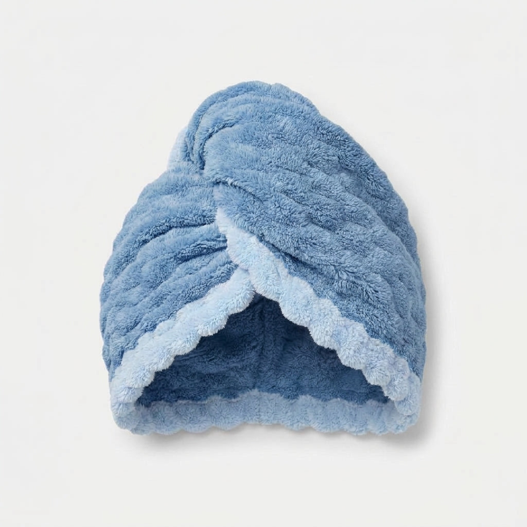 Microfiber Hair Turban for Faster, Frizz-Free Drying
