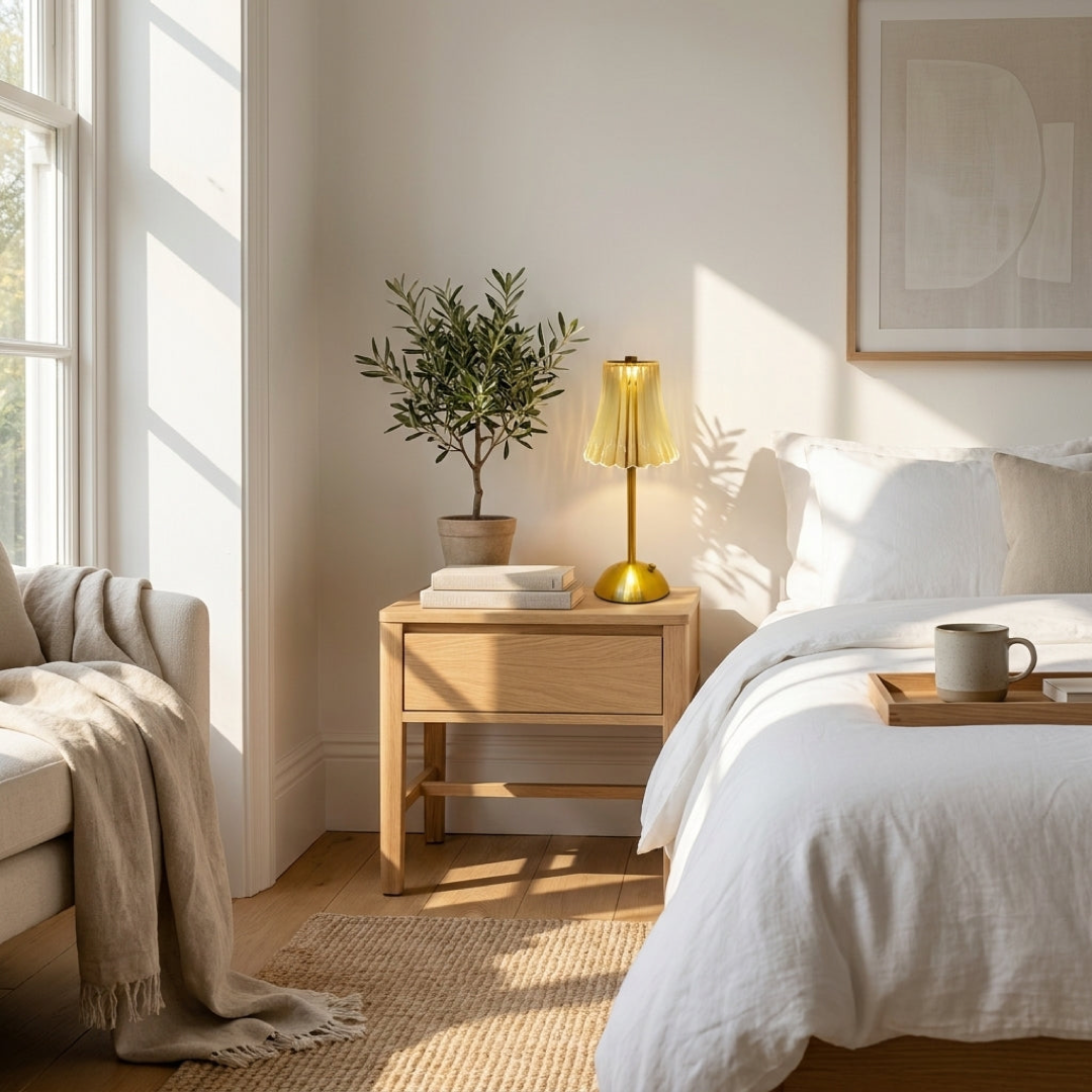 Cordless Crystal Table Lamp for Effortless Ambiance
