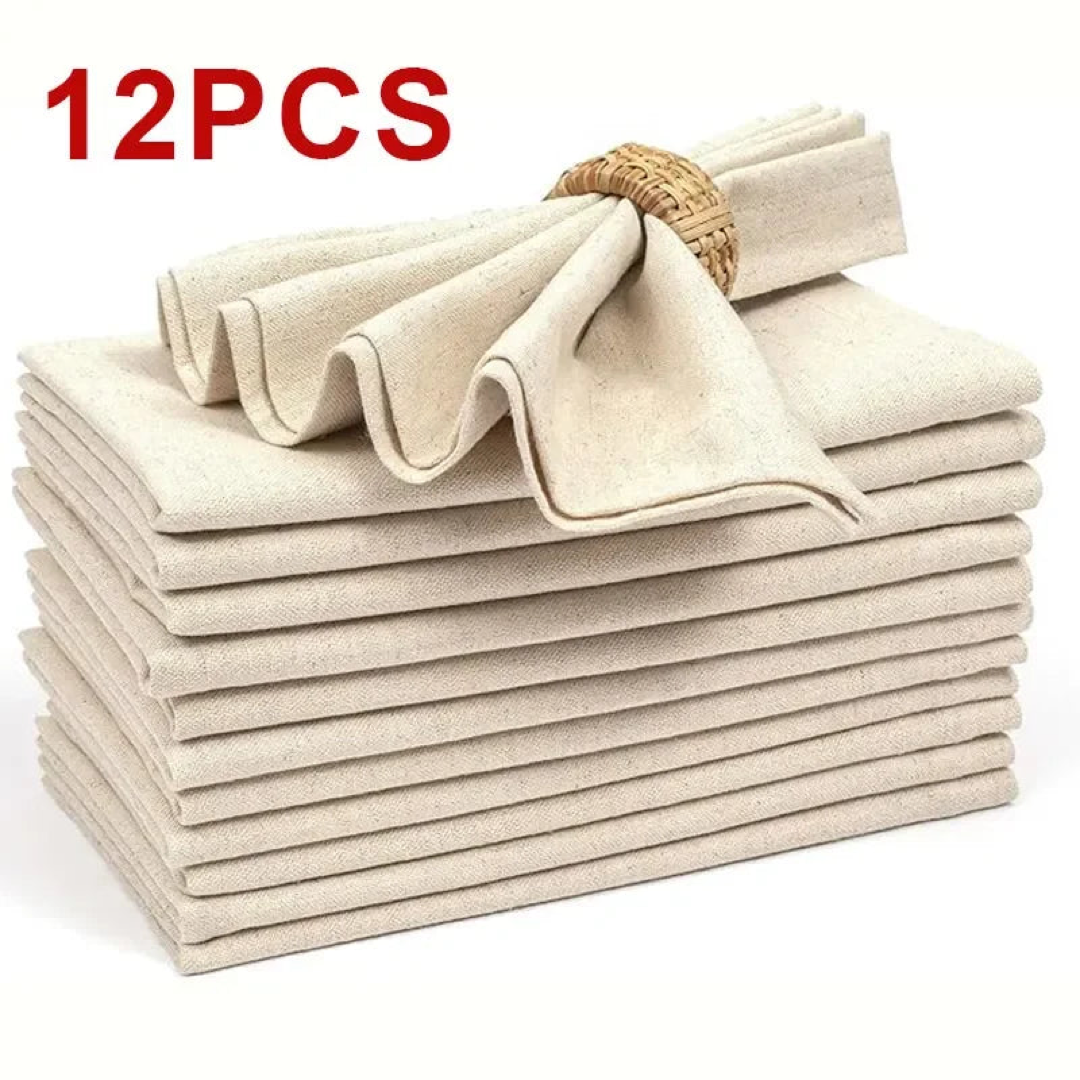 Reusable Linen-Blend Napkins for Elegant Dining