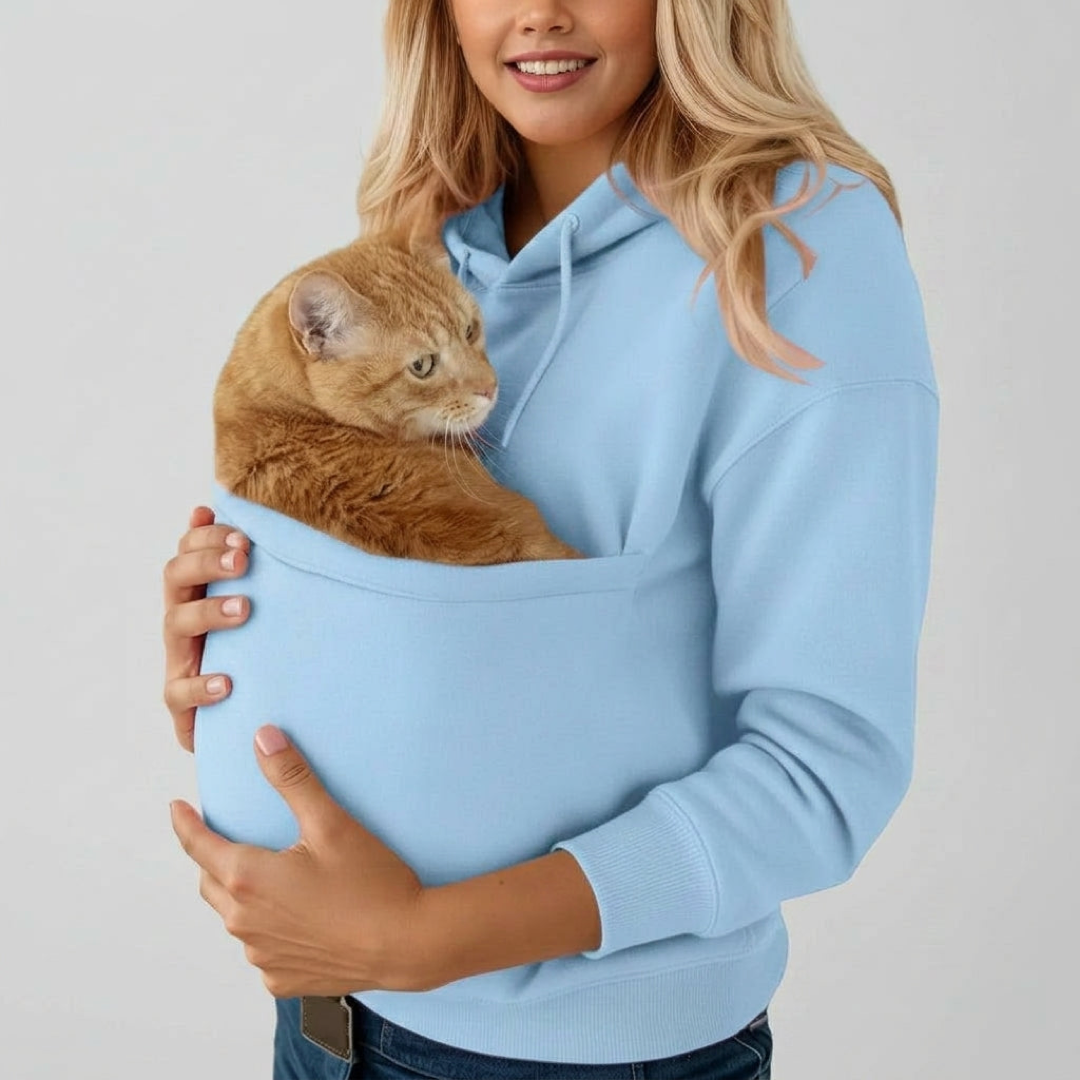 Pet Pocket Hoodie for Hands-Free Cuddles