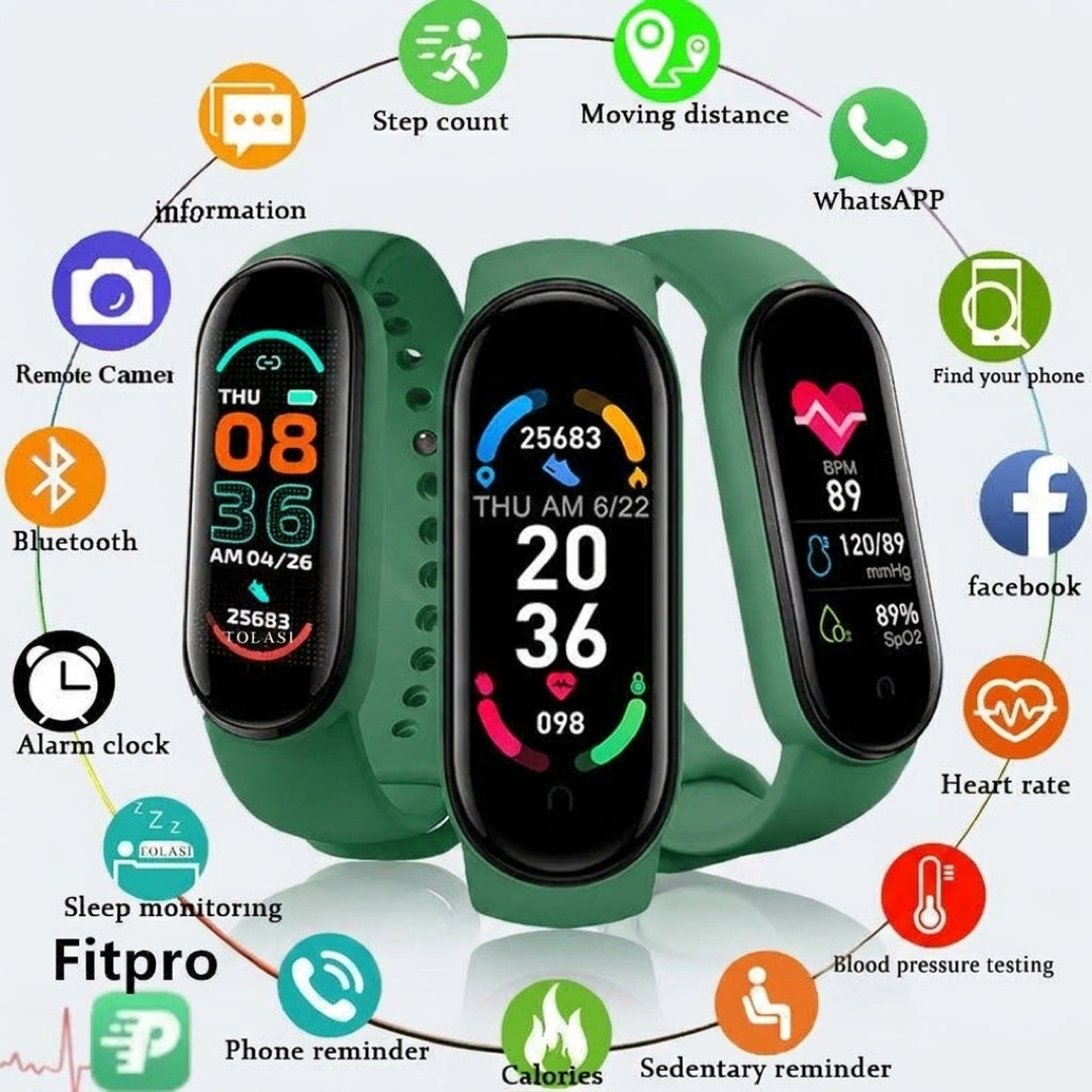 M6 Fitness Tracker for Daily Health Insights