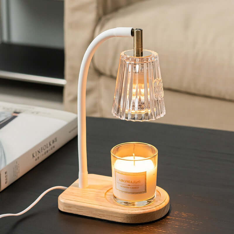 Solid Wood Wax Melting Lamp For Cozy Fragrance