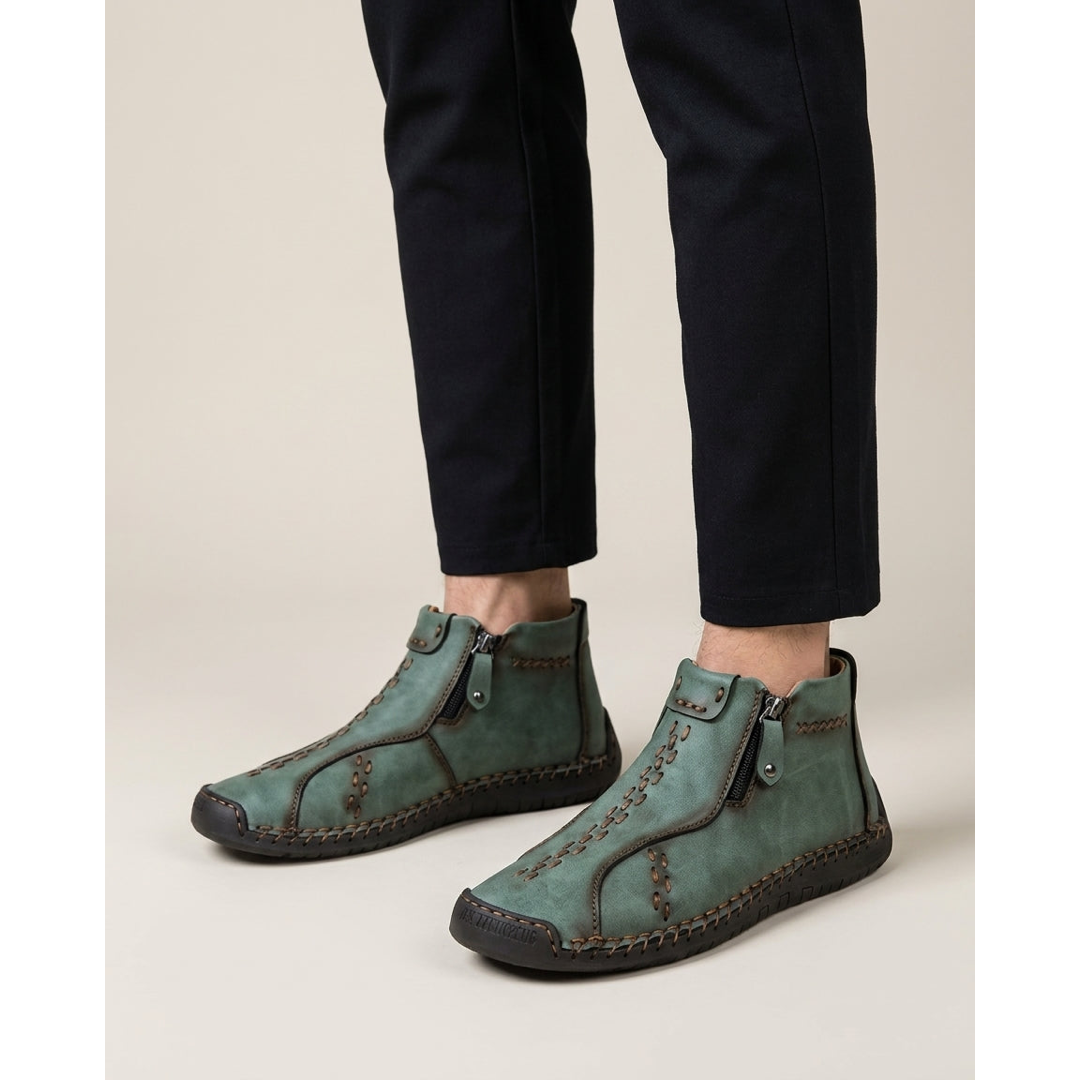 Men's Zip-Up PU Boots for Effortless Wear