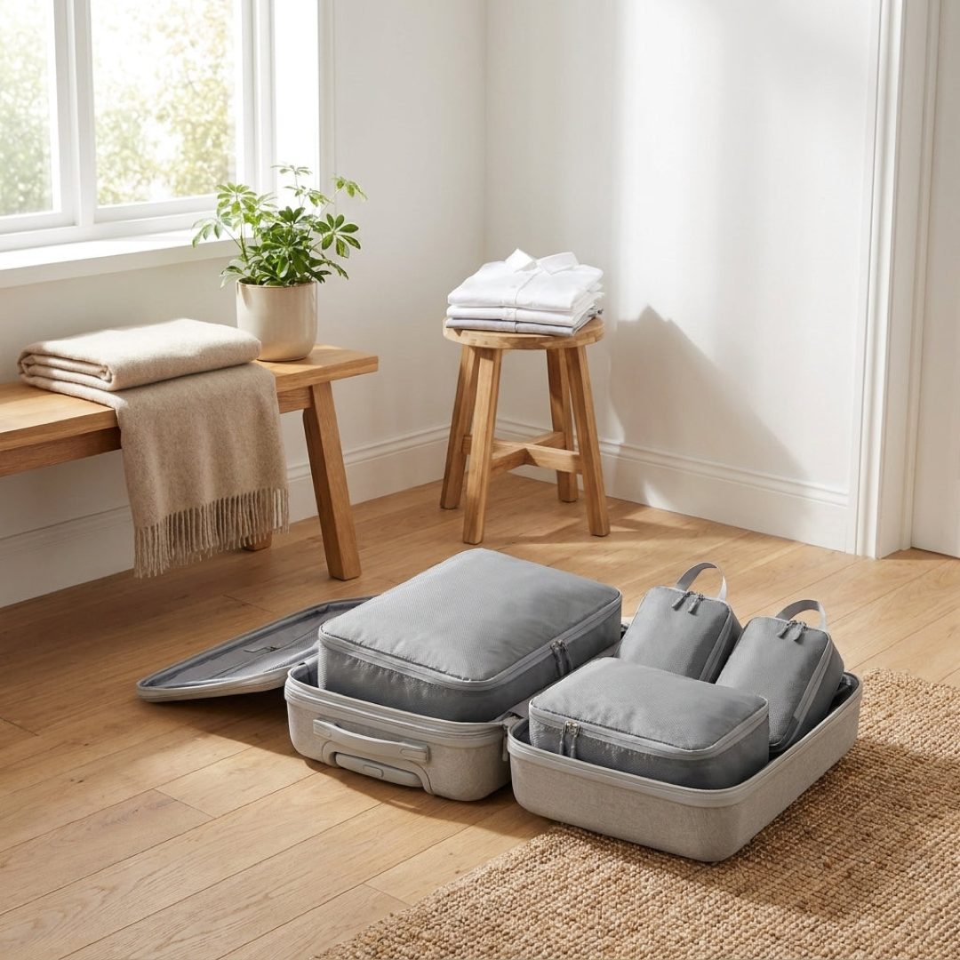 Space-Saving Travel Organizers – 4-Piece Set