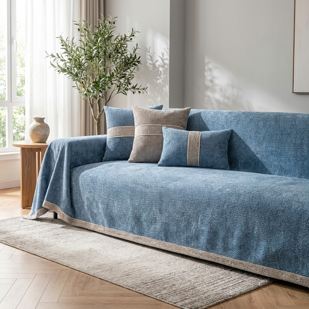 Stay-Put Sofa Cover for a Neater Living Room