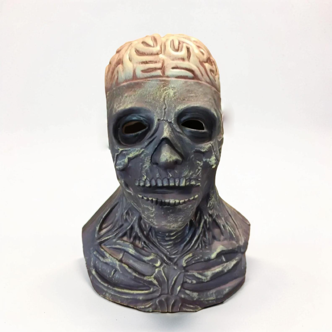 Exposed Brain Skull Mask for Instant Horror
