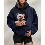 Cozy Pouch Hoodie for Hands-Free Pet Carrying