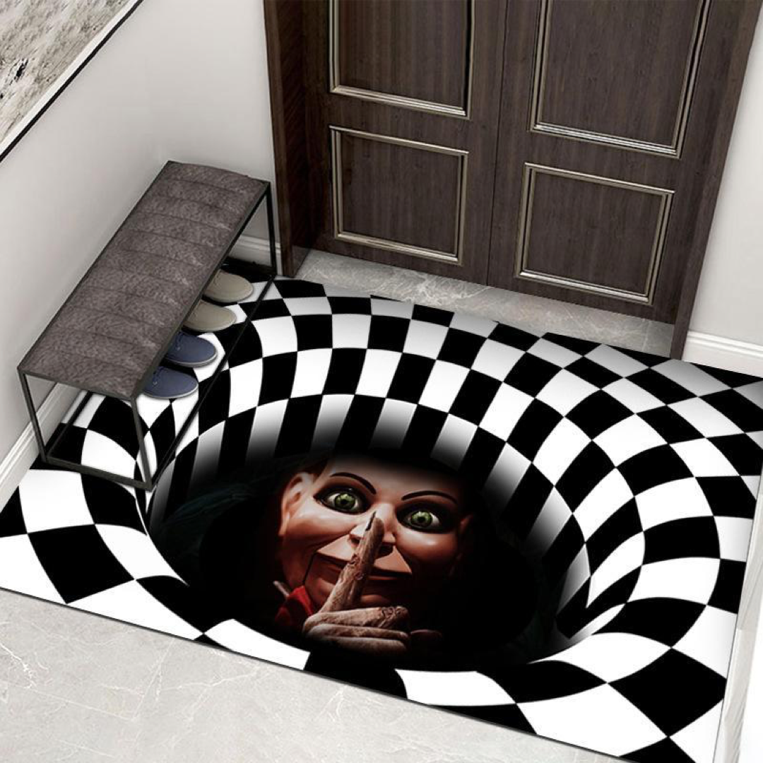 Clown Vortex Doormat With Non-Slip Grip