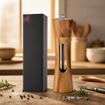 Oak Salt & Pepper Mills for Precise Seasoning