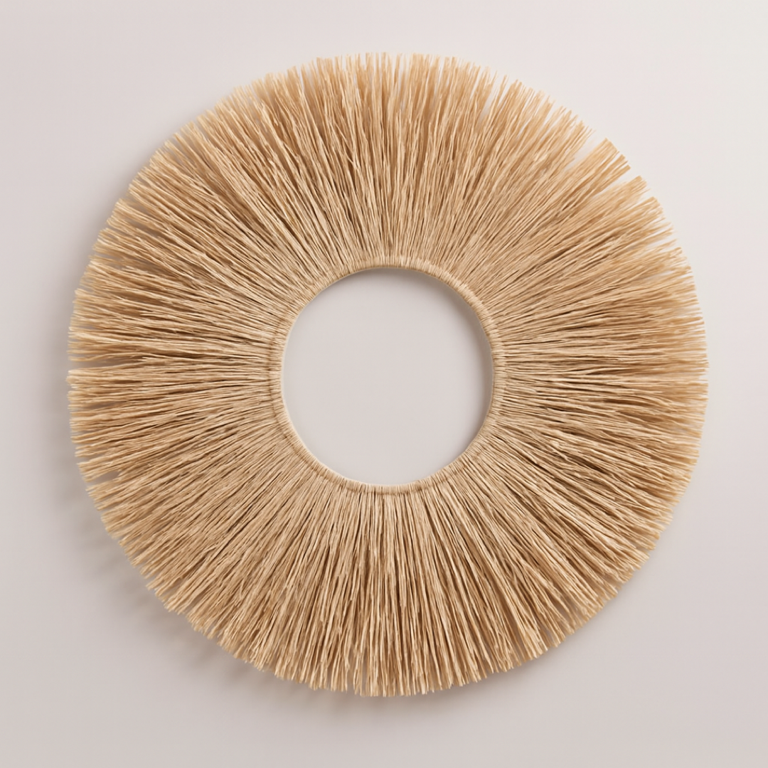 Natural Jute Wall Fringe for Warmth and Texture