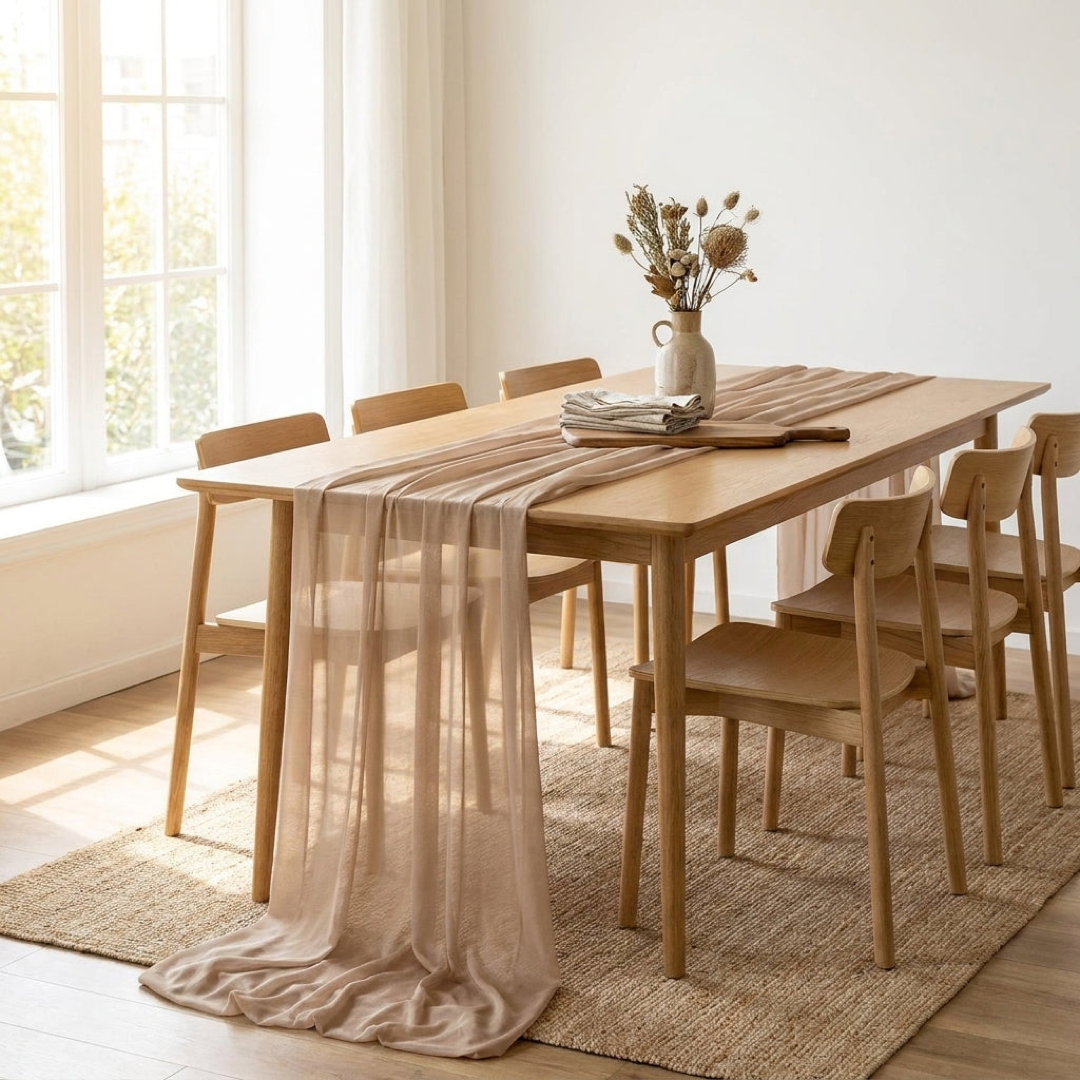 Sheer Table Runner for Effortless Event Styling