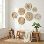 Rattan Wall Basket Gallery Set for Effortless Warmth