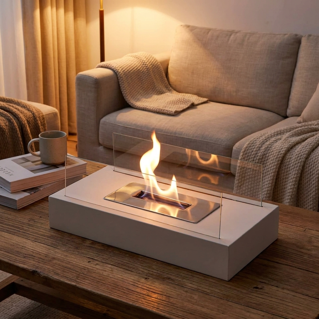 Tabletop Bioethanol Fireplace for Cozy Gatherings