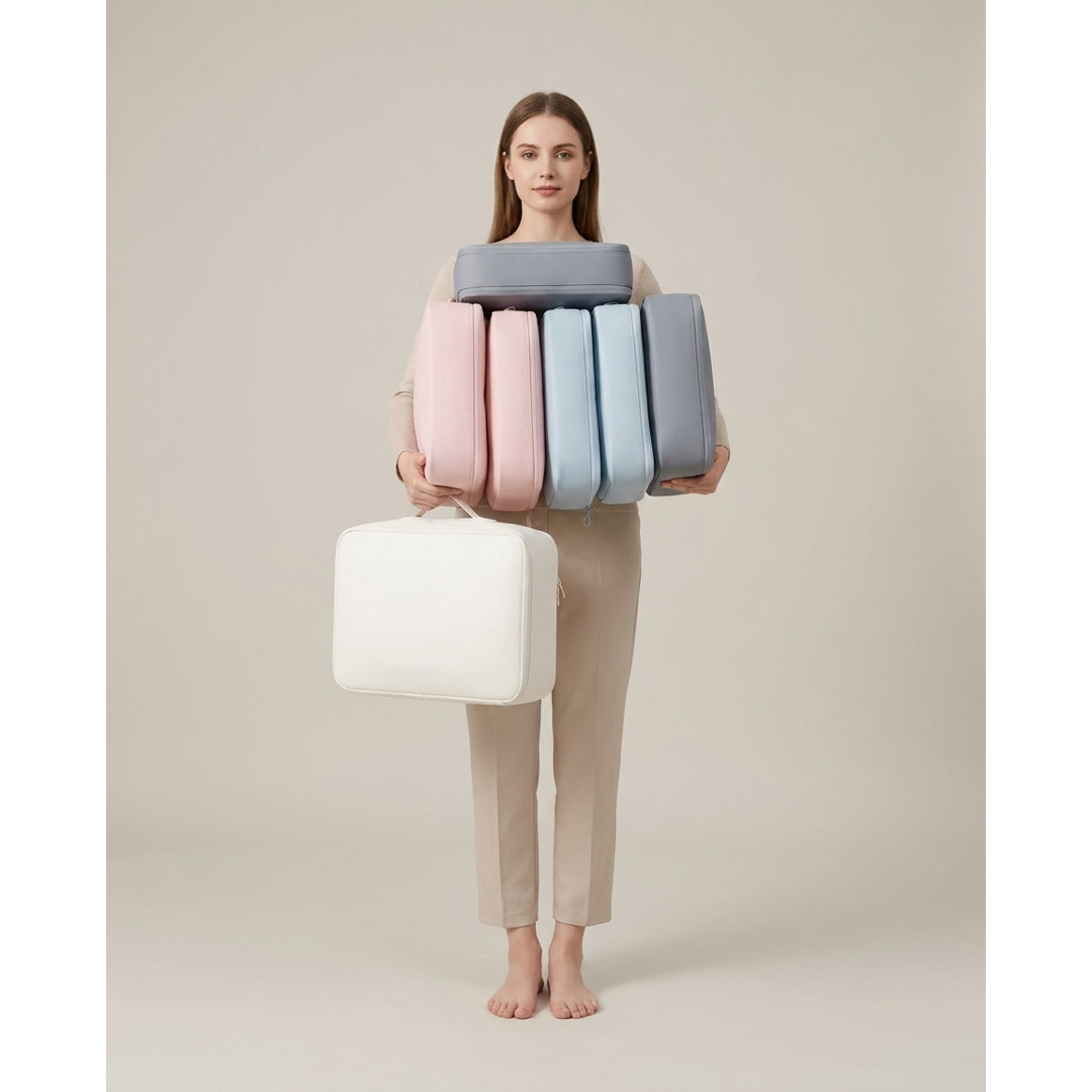 Space-Saving Compression Bags With Carry Handles