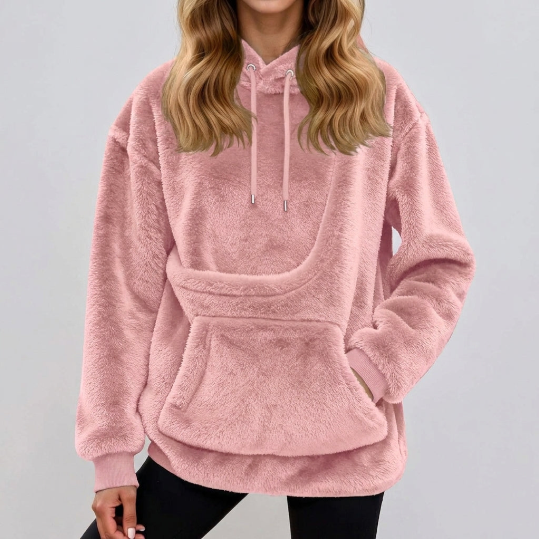 Pet Pocket Fleece Hoodie for Cozy Carrying