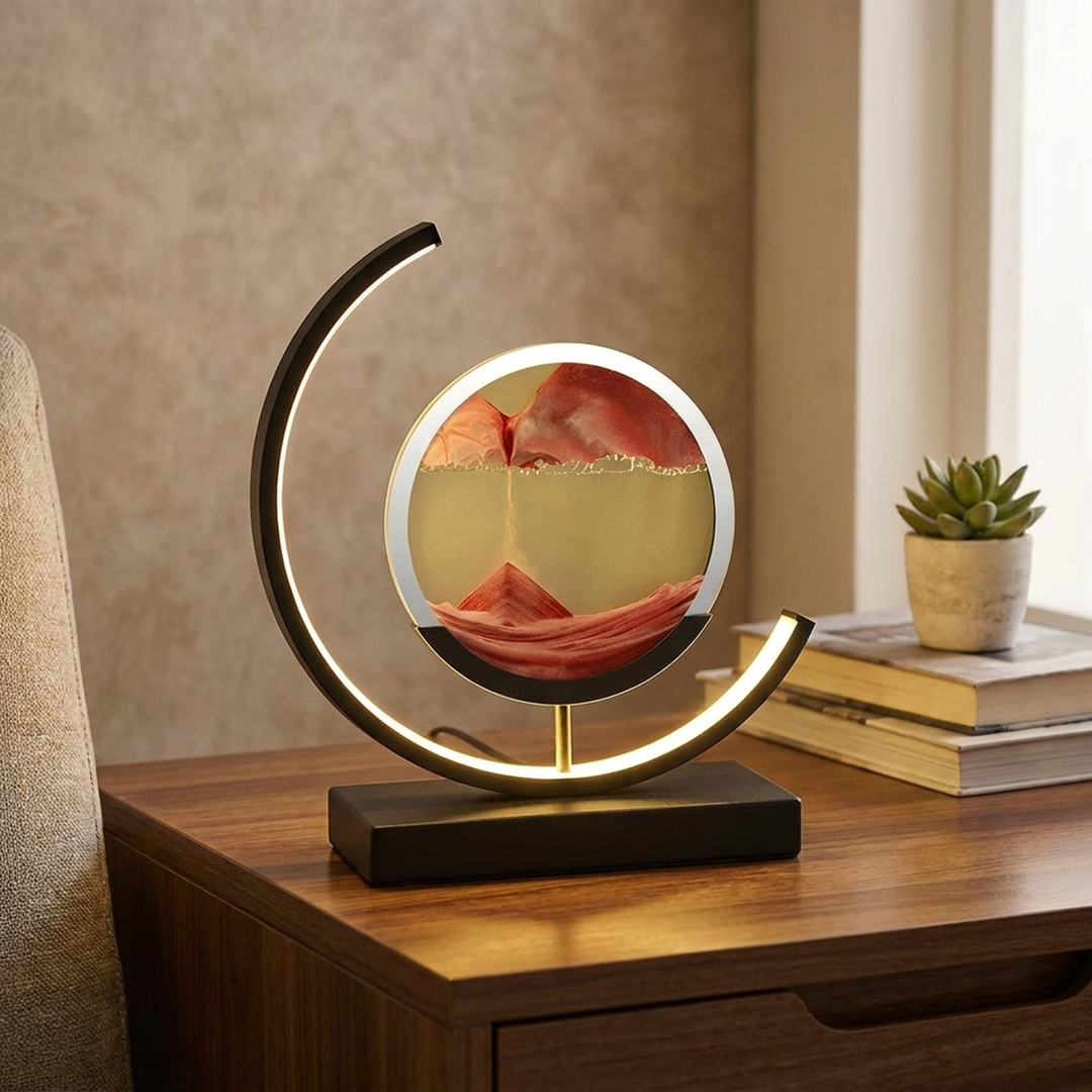 Flowing Sand Lamp – Calming Light in Motion