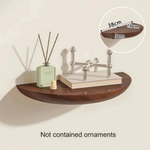 Semicircle Wood Wall Shelf for Space-Saving Display