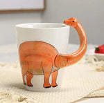 Hand-Painted Dinosaur Mug For Playful Coffee Breaks