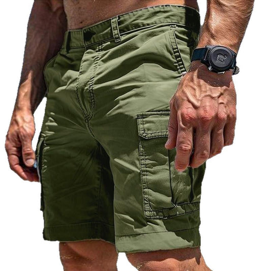 Men's Cargo Shorts with Multiple Pockets and Straight Leg Fit